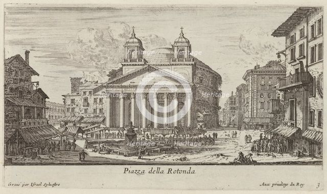 Piazza della Rotonda, 1640-1660. Creator: Israel Silvestre.