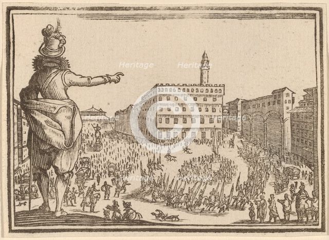 Piazza della Signoria, Florence, 1621. Creator: Edouard Eckman.