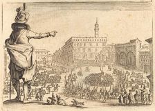 Piazza della Signoria, Florence, c. 1622. Creator: Jacques Callot