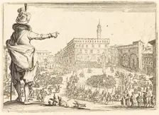 Piazza della Signoria, Florence, c. 1622. Creator: Jacques Callot