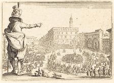 Piazza della Signoria, Florence, c. 1622. Creator: Jacques Callot
