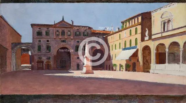 Piazza di Dante in Verona, 1900-1901. Creator: Aleksander Gierymski.