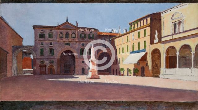 Piazza di Dante in Verona, 1900-1901. Creator: Aleksander Gierymski.
