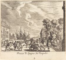 Piazza di Spagna, Naples, 1681. Creator: Melchior Küsel