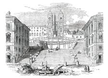 Piazza di Spagna - Rome, 1850. Creator: Unknown