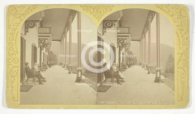 Piazza from South end Rogers Rock Hotel, Lake George, 1870/76.  Creator: Seneca Ray Stoddard.