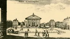 Piazza in Covent Garden 18th century, (1925). Creator: Unknown