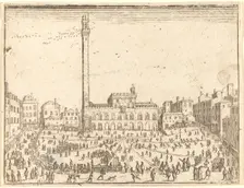 Piazza Publicca, Siena. Creator: Jacques Callot