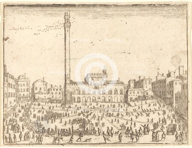 Piazza Publicca, Siena. Creator: Jacques Callot.
