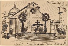 Piazza S. Spirito, Florence, 1912. Creator: Oscar Bluemner