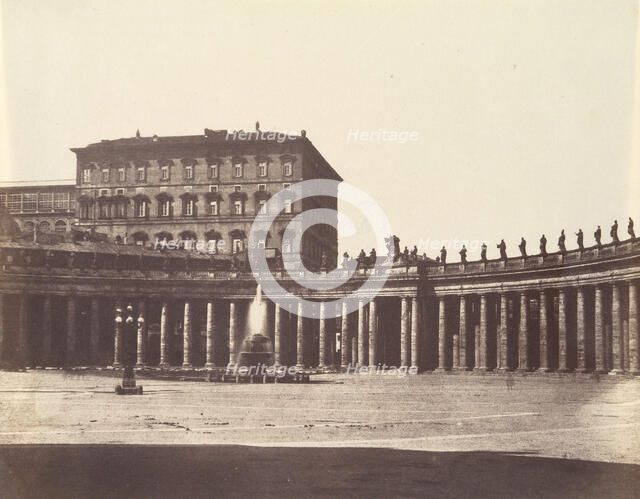 Piazza S. Pietro, Rome, 1850s. Creator: Unknown.