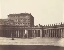 Piazza S. Pietro, Rome, 1850s. Creator: Unknown