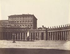 Piazza S. Pietro, Rome, 1850s. Creator: Unknown