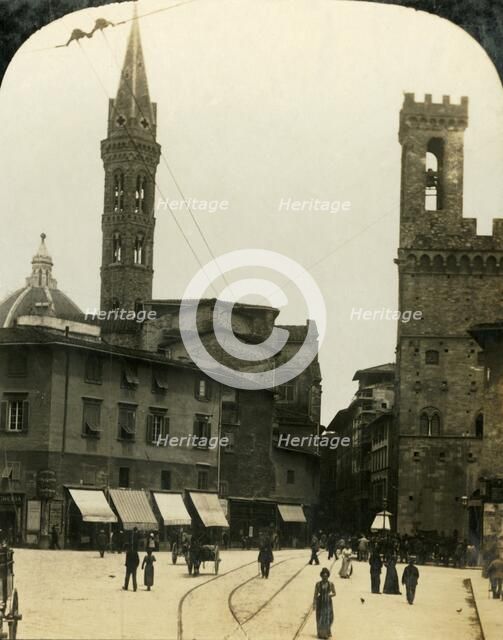 'Piazza San Firenze, Florence, Italy', c1909.  Creator: George Rose.