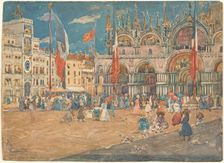 Piazza San Marco, 1898. Creator: Maurice Brazil Prendergast