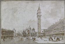 Piazza San Marco, Venice, 1780s. Creator: Francesco Guardi (Italian, 1712-1793)