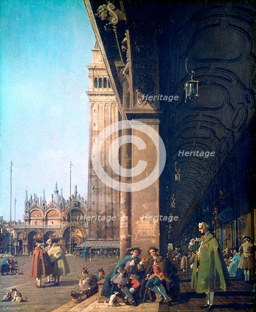 'Piazza San Marco and the Colonnade', 1756. Artist: Canaletto