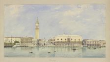 Piazza San Marco during the day, 1851. Creator: Carl Theodor Reiffenstein