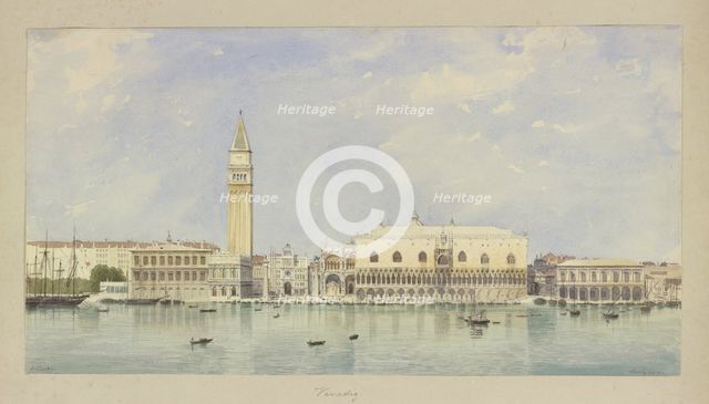 Piazza San Marco during the day, 1851. Creator: Carl Theodor Reiffenstein.