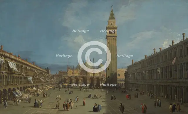 Piazza San Marco, late 1720s. Creator: Canaletto.