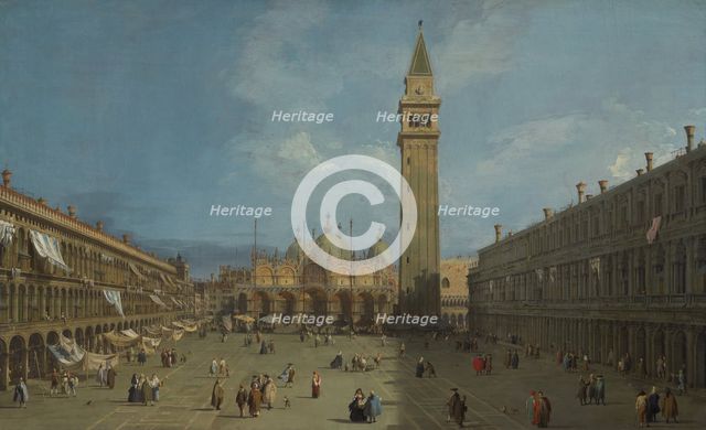Piazza San Marco, late 1720s. Creator: Canaletto.