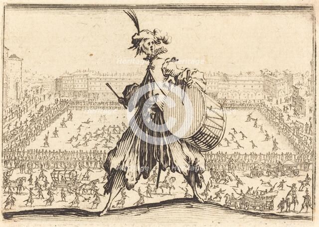 Piazza Santa Croce, Florence, c. 1617. Creator: Jacques Callot.