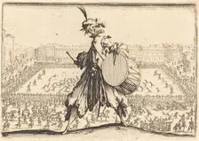 Piazza Santa Croce, Florence, c. 1617. Creator: Jacques Callot