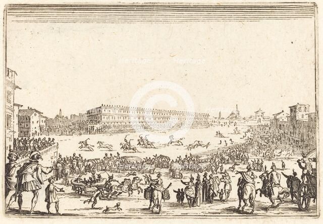 Piazza Santa Croce, Florence, c. 1622. Creator: Jacques Callot.