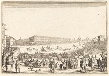 Piazza Santa Croce, Florence, c. 1622. Creator: Jacques Callot