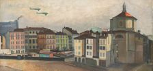 Piazza Santo Stefano di Milano , 1935. Creator: Penagini, Siro (1885-1952)