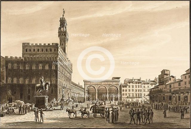 Piazza Signoria, n.d. Creator: Giuseppe Gherardi.