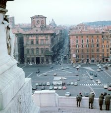 Piazza Venezia from monument of Victor Emmanuel II of Italy, 19th century