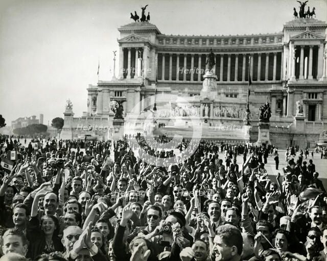 Piazza Venezia, Rome, April 1945: The liberation of Italy, 1945. Creator: Unknown photographer.