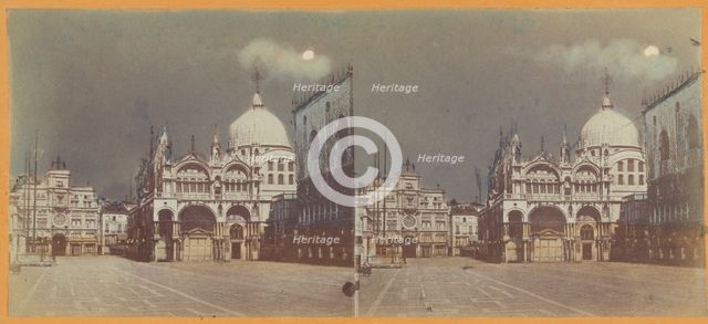 Piazzatta/St. Marks Church, Venice, about 1865. Creator: Unknown.