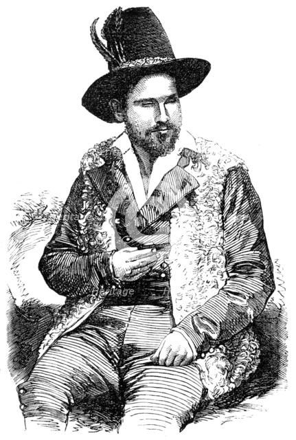 Picco, the Sardinian Minstrel - from a photograph by John Watkins, 1856.  Creator: Unknown.