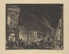 Piccadilly Circus, 1915. Creator: David Muirhead Bone