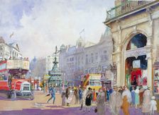 Piccadilly Circus 1920. Artist: Edward Harry Handley-Read