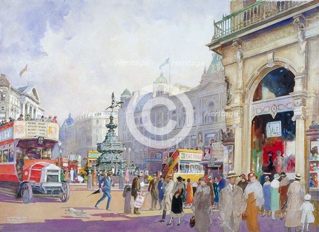 'Piccadilly Circus', 1920. Artist: Edward Harry Handley-Read