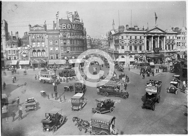 Piccadilly Circus, City of Westminster, London, 1911. Creator: Unknown.