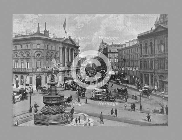 Piccadilly Circus, London, c1900. Artist: York & Son.