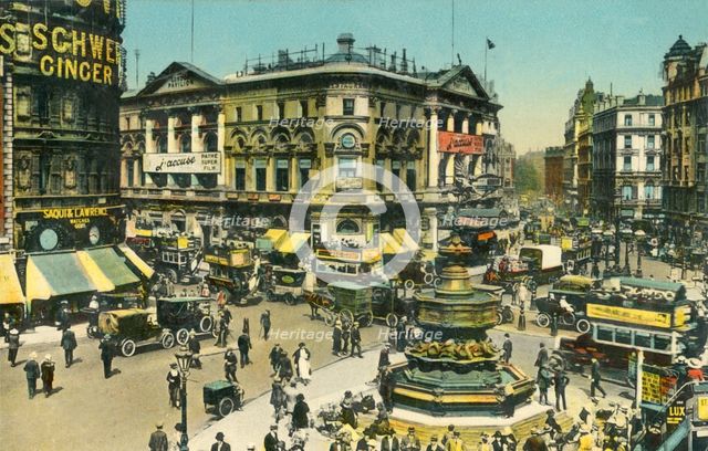 Piccadilly Circus, London, c1910. Creator: Unknown.