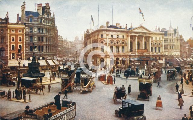 Piccadilly Circus, London, c1910.  Creator: Unknown.