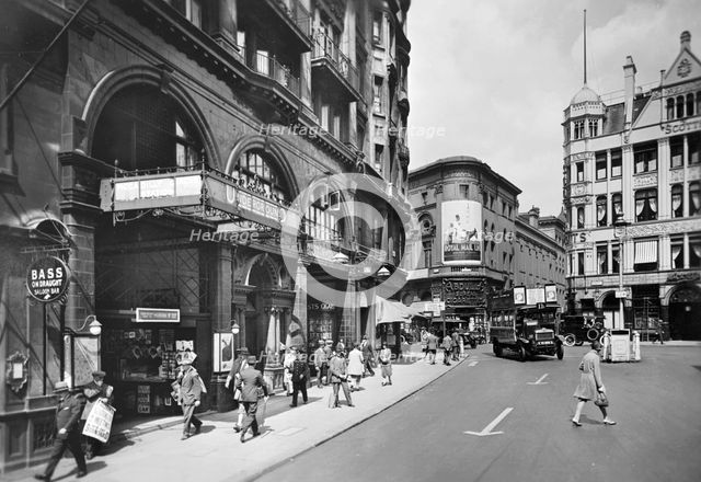 Piccadilly Circus Station, Haymarket entrance, Westminster, London, c1930s. Artist: George Davison Reid