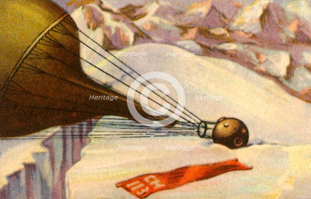Piccard's altitude research balloon lands in the Alps, 1931, (1932). Creator: Unknown.