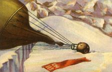 Piccard's altitude research balloon lands in the Alps, 1931, (1932). Creator: Unknown