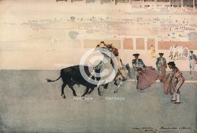 Picadors, Seville, 1893, (1906). Artist: Arthur Melville