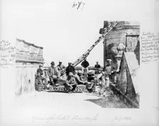 Picket officers at the Alambagh, Lucknow, during the Indian Mutiny, 1858. Creator: Patrick Fitzgerald