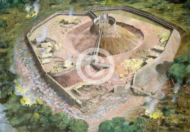 Pickering Castle, 12th century, (c1990-2010). Artist: Ivan Lapper.