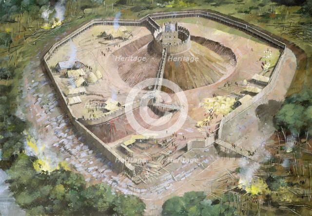 Pickering Castle, 12th century, (c1990-2010). Artist: Ivan Lapper.