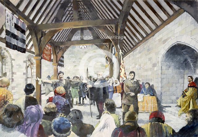 Pickering Castle, c14th century, (c1990-2010). Artist: Ivan Lapper.